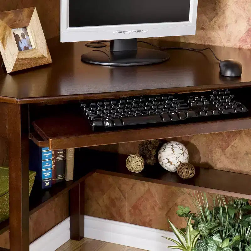 Bureau d'angle pour ordinateur - Marron