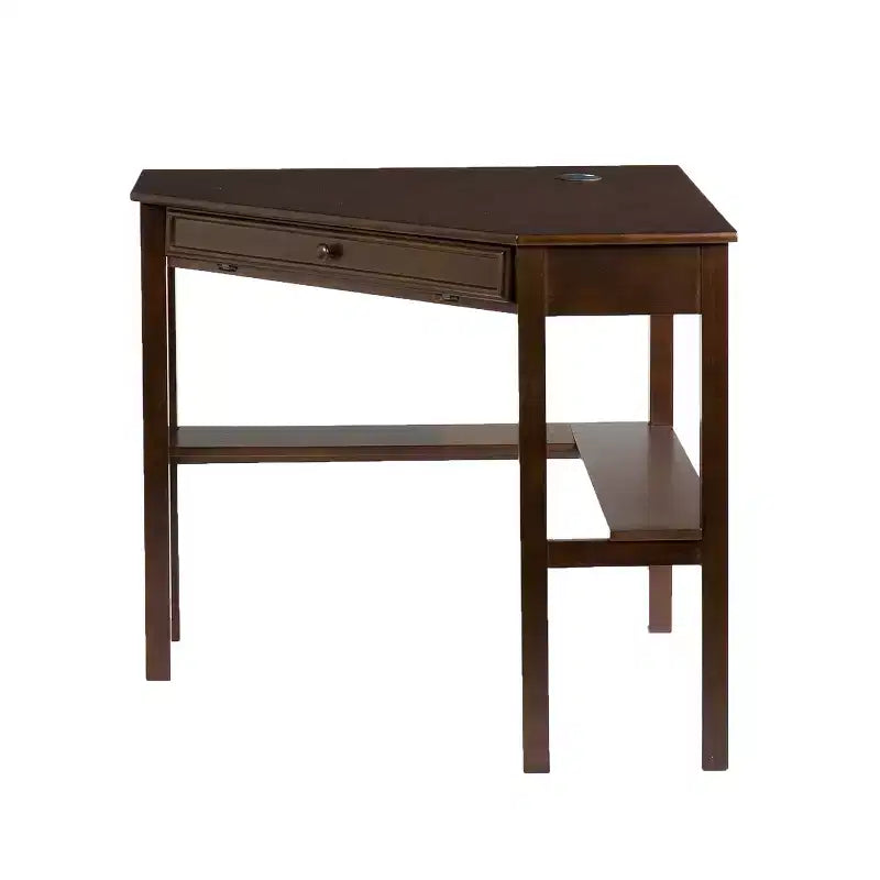 Bureau d'angle pour ordinateur - Marron