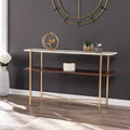 Console en faux marbre avec rangement - Laiton
