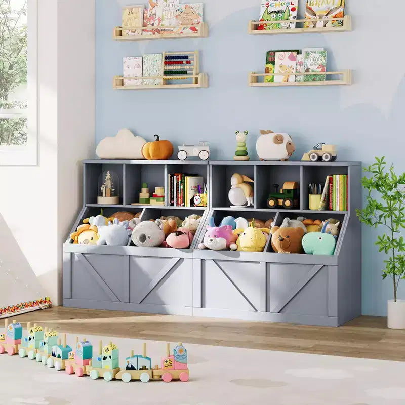 Étagère à livres et rangement pour enfants pour salle de jeux, chambre, crèche et garderie
