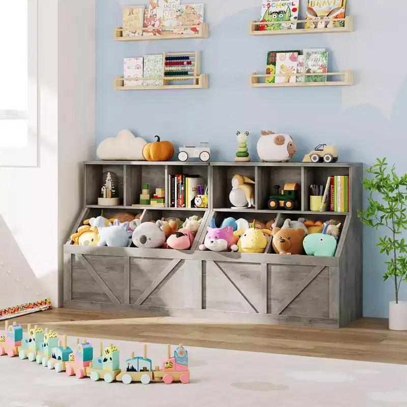 Étagère à livres et rangement pour enfants pour salle de jeux, chambre, crèche et garderie