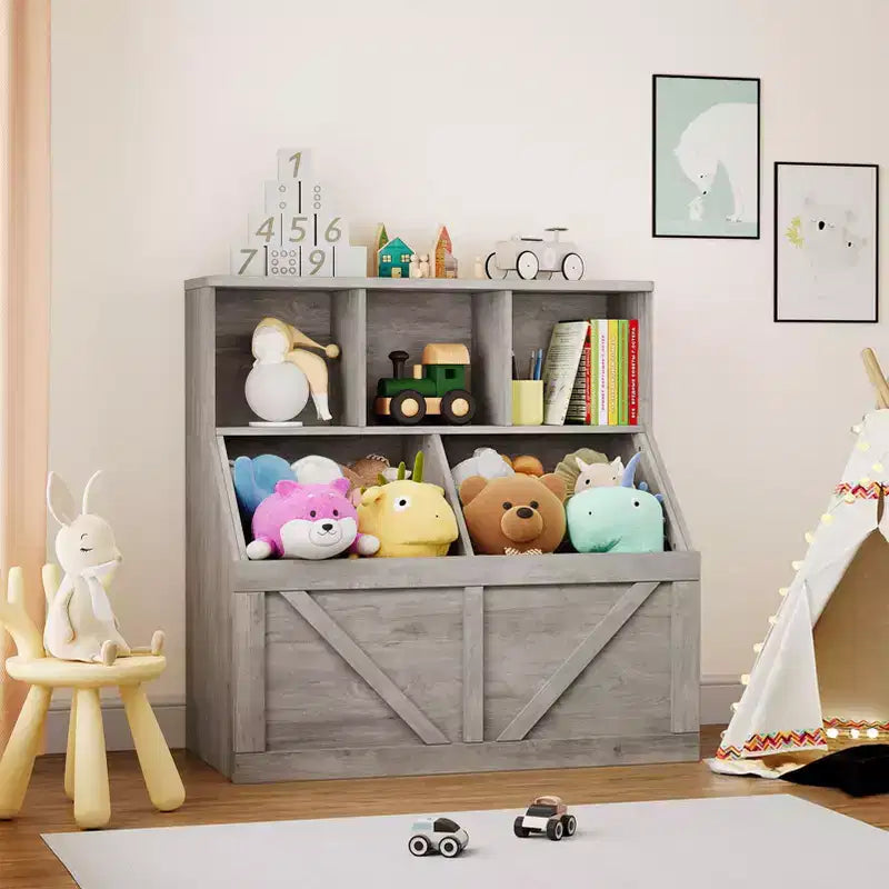 Étagère à livres et rangement pour enfants pour salle de jeux, chambre, crèche et garderie