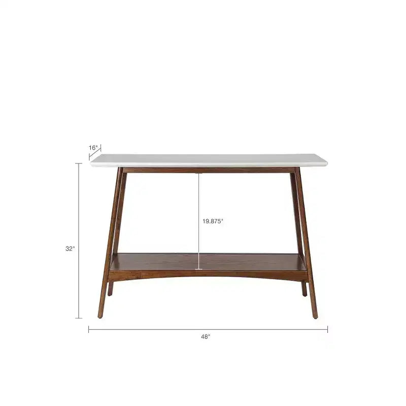Table basse en bois de 48 po avec étagères/Table d'appoint