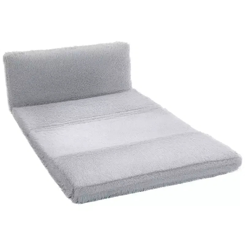 Pouf-lit contemporain en forme de haricot, matelas de sol pliable large et moelleux, canapé-lit mural garni de mousse