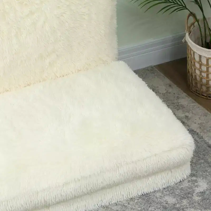 Pouf-lit contemporain en forme de haricot, matelas de sol pliable large et moelleux, canapé-lit mural garni de mousse