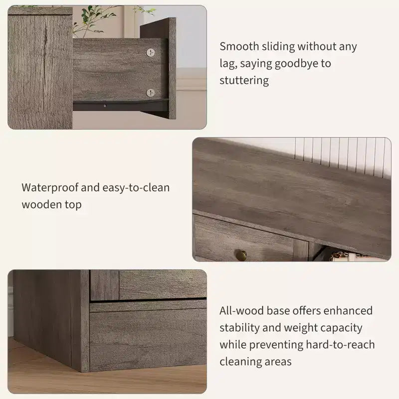 Commode 12 tiroirs pour chambre à coucher, commode en bois de 155 cm de large avec poignées métalliques, commode meuble TV pour téléviseurs jusqu'à 65 pouces, organisateur de rangement pour vêtements