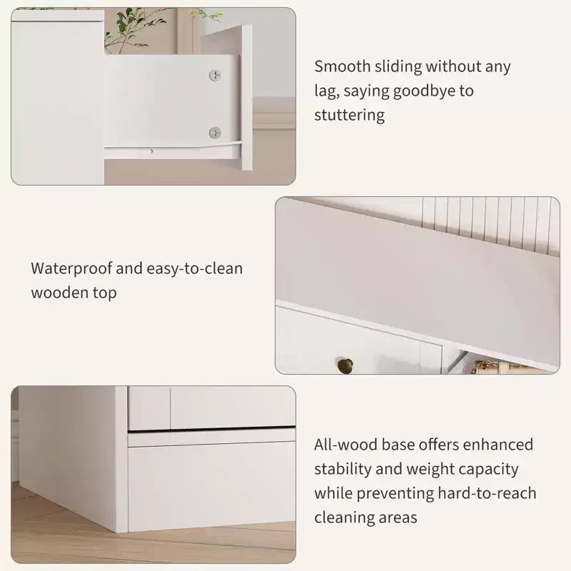 Commode 12 tiroirs pour chambre à coucher, commode en bois de 155 cm de large avec poignées métalliques, commode meuble TV pour téléviseurs jusqu'à 65 pouces, organisateur de rangement pour vêtements