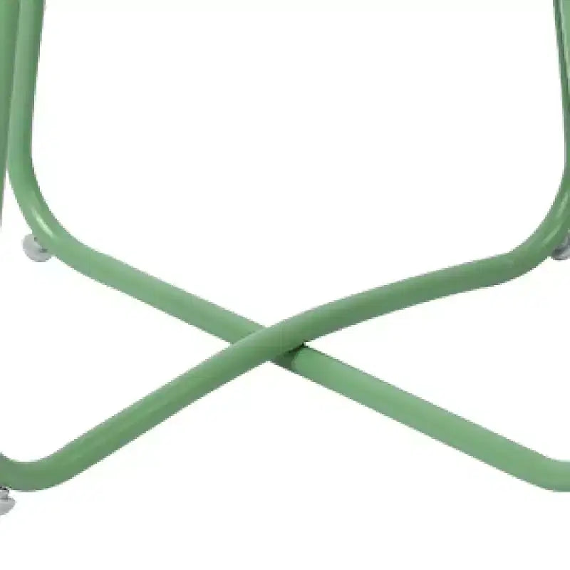 Petite Table d'appoint Extérieure Ronde en Métal Résistante aux Intempéries pour Patio, Jardin, Cour, Porche et Balcon, Verte