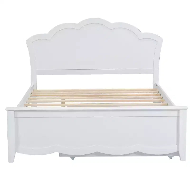 Lit plateforme Queen avec lit gigogne double, assemblage facile