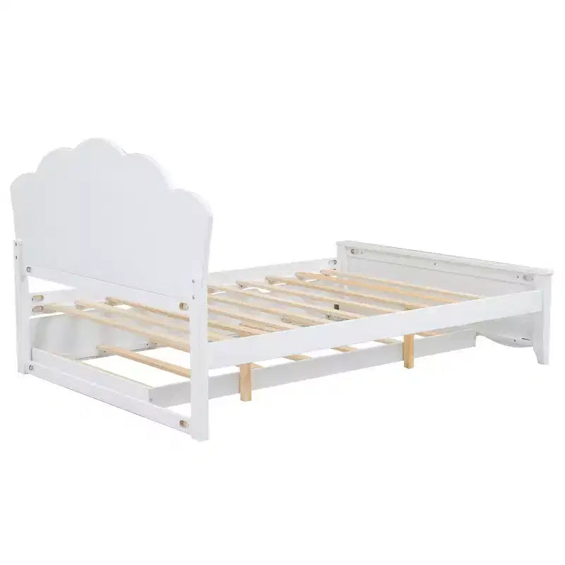 Lit plateforme Queen avec lit gigogne double, assemblage facile