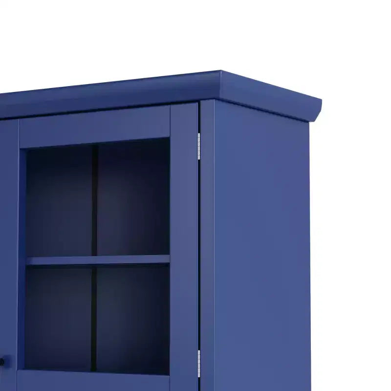 Buffet de ferme autoportant avec huche, armoire de rangement haute de cuisine avec casier à vin et étagères réglables pour salle à manger