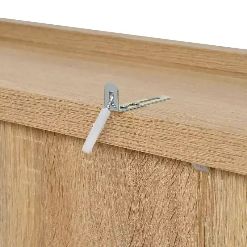 Buffet de ferme autoportant avec huche, armoire de rangement haute de cuisine avec casier à vin et étagères réglables pour salle à manger