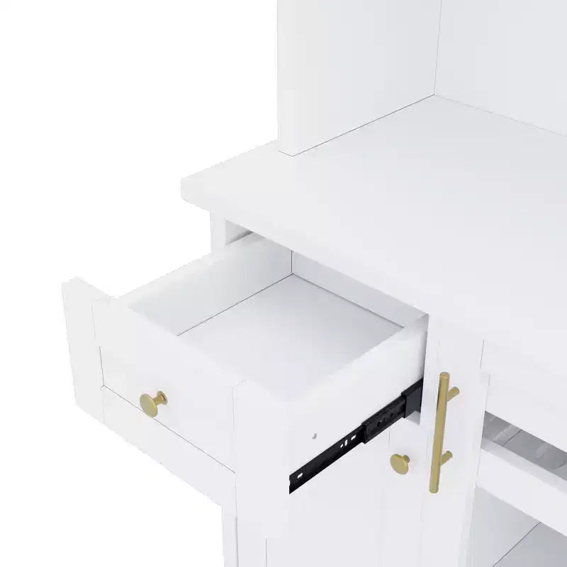 Buffet de ferme autoportant avec huche, armoire de rangement haute de cuisine avec casier à vin et étagères réglables pour salle à manger