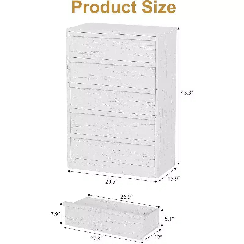 5 casiers modernes avec grand rangement pour chambre à coucher, salon, chambre d'enfant, entrée, blanc
