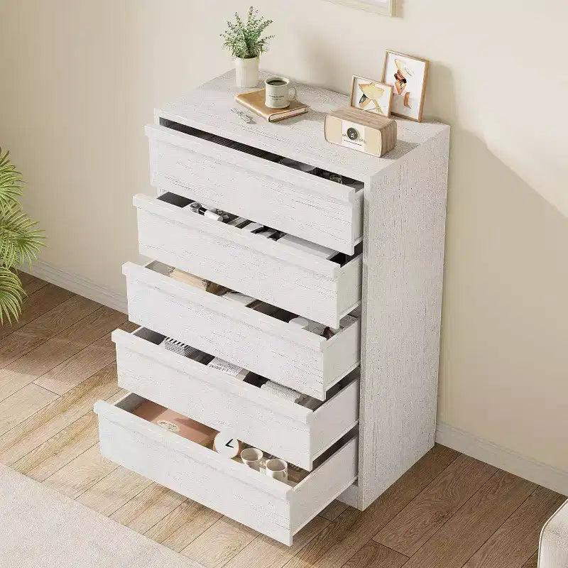 5 casiers modernes avec grand rangement pour chambre à coucher, salon, chambre d'enfant, entrée, blanc