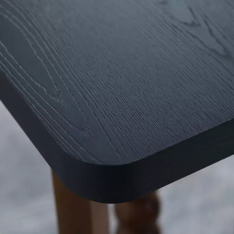 Table d'appoint rustique en bois de 59'' avec pieds sphériques uniques