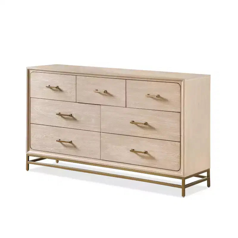 Commode Bohème 7 tiroirs Chêne