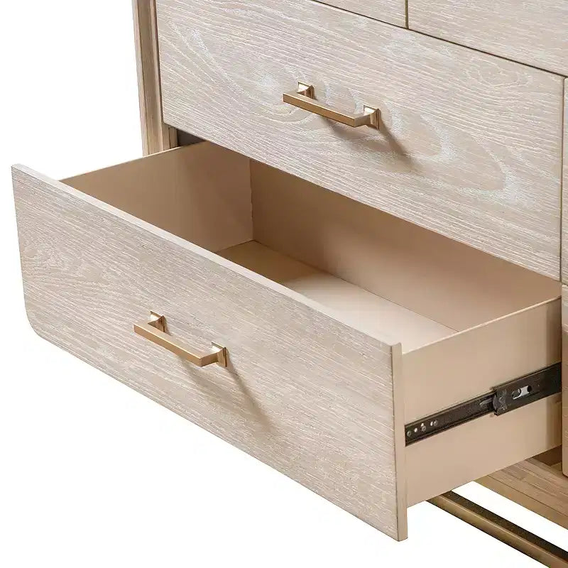 Commode Bohème 7 tiroirs Chêne