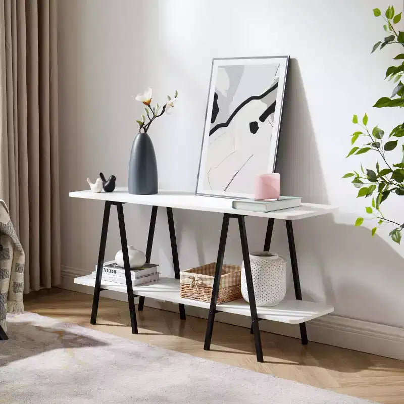Table d'appoint moderne blanche