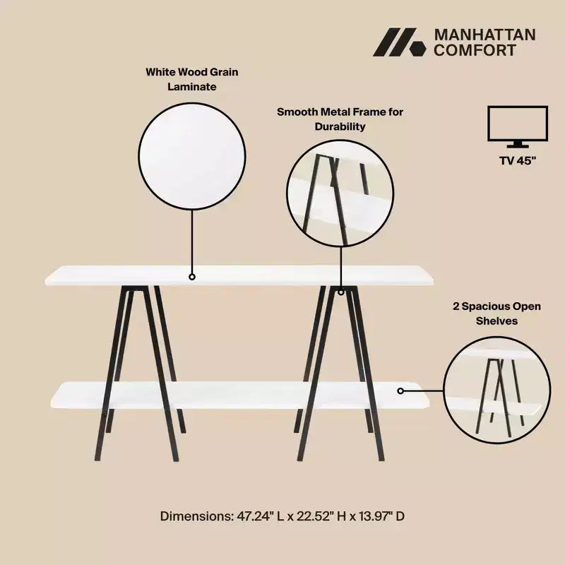 Table d'appoint moderne blanche