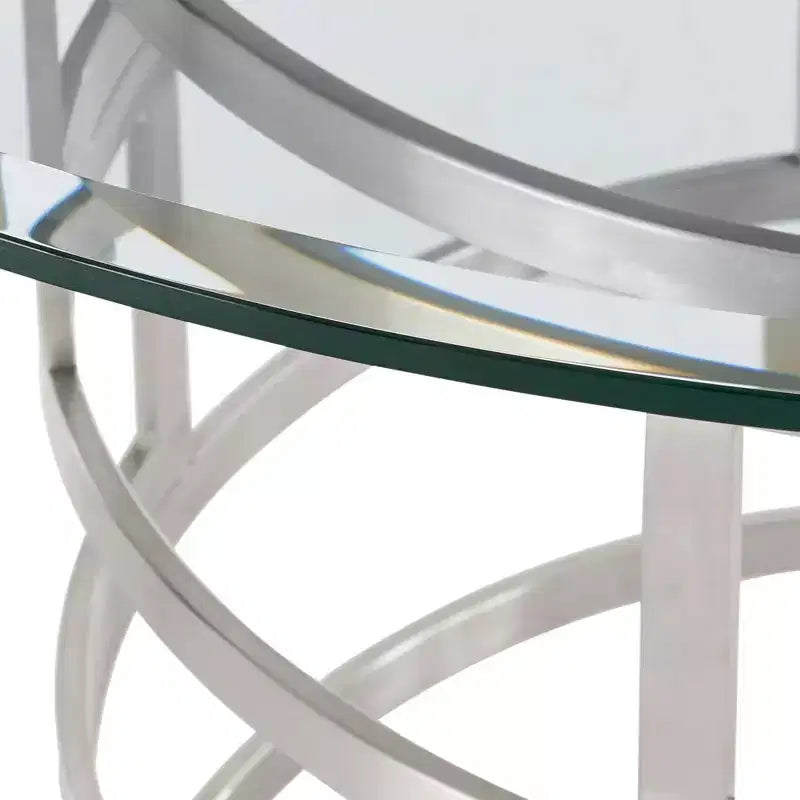 Table à manger ronde en verre