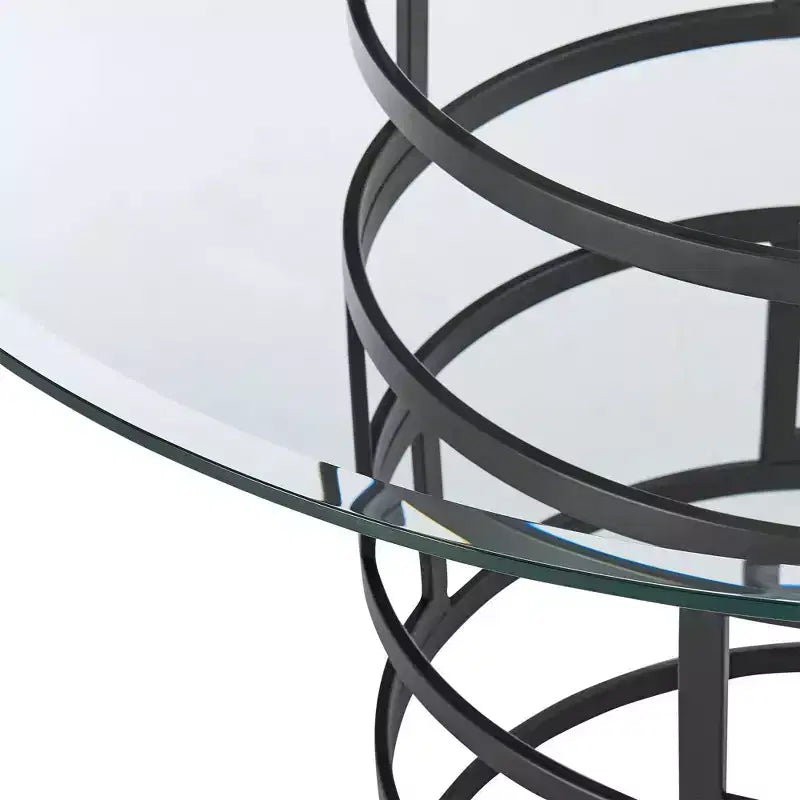 Table à manger ronde en verre