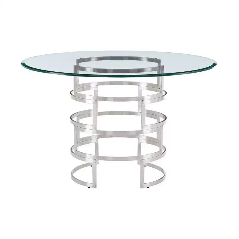 Table à manger ronde en verre