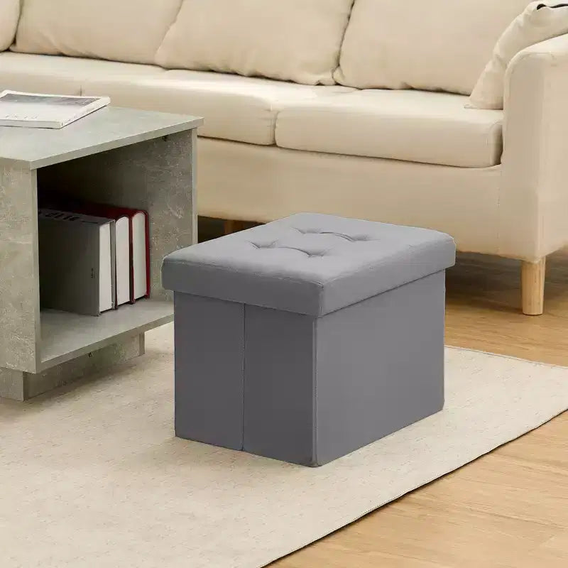 Banc de rangement pliant en velours, coffre à jouets, repose-pieds supportant jusqu'à 150 kg pour chambre à coucher et salon