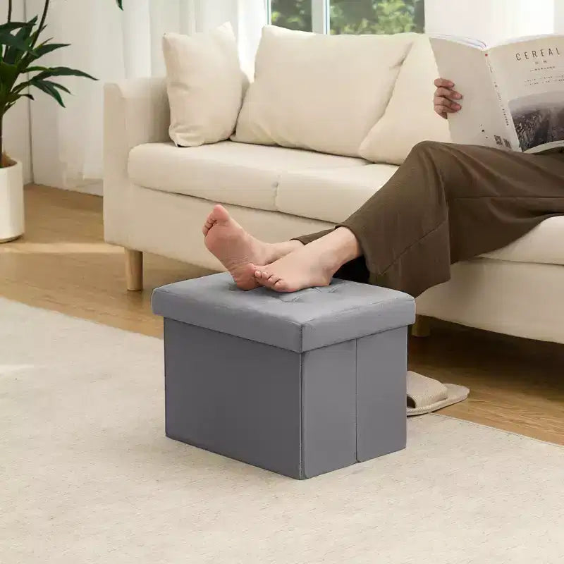 Banc de rangement pliant en velours, coffre à jouets, repose-pieds supportant jusqu'à 150 kg pour chambre à coucher et salon