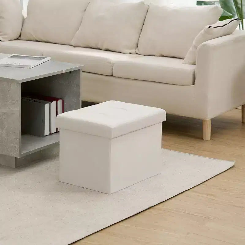 Banc de rangement pliant en velours, coffre à jouets, repose-pieds supportant jusqu'à 150 kg pour chambre à coucher et salon