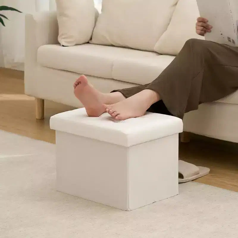 Banc de rangement pliant en velours, coffre à jouets, repose-pieds supportant jusqu'à 150 kg pour chambre à coucher et salon
