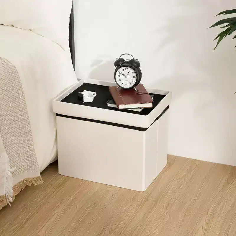 Banc de rangement pliant en velours, coffre à jouets, repose-pieds supportant jusqu'à 150 kg pour chambre à coucher et salon
