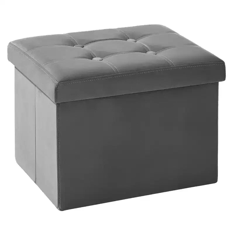 Banc de rangement pliant en velours, coffre à jouets, repose-pieds supportant jusqu'à 150 kg pour chambre à coucher et salon