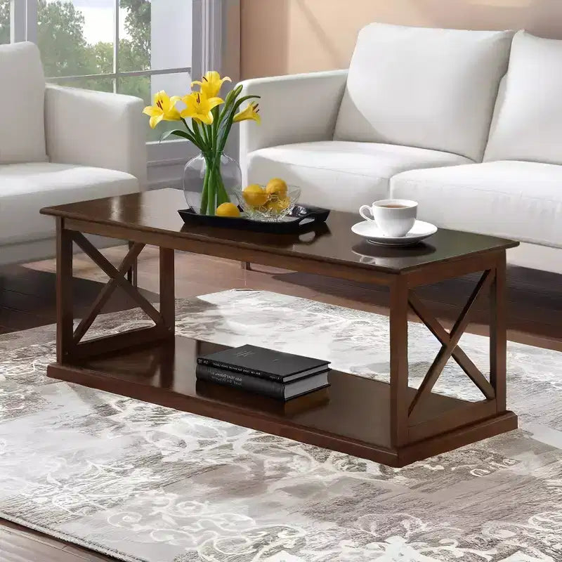 Table basse avec étagère
