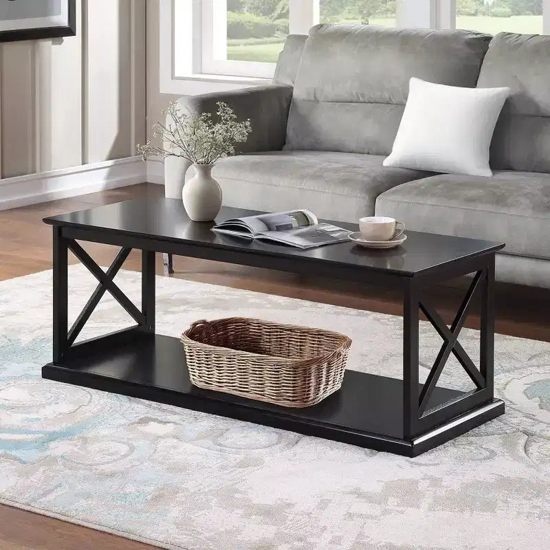 Table basse avec étagère