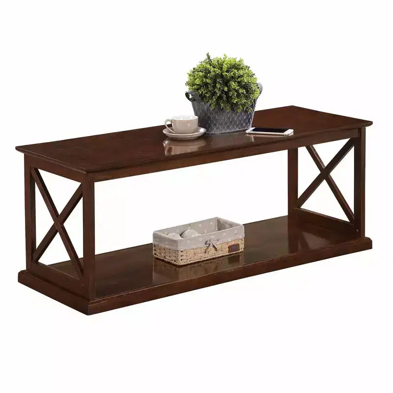 Table basse avec étagère
