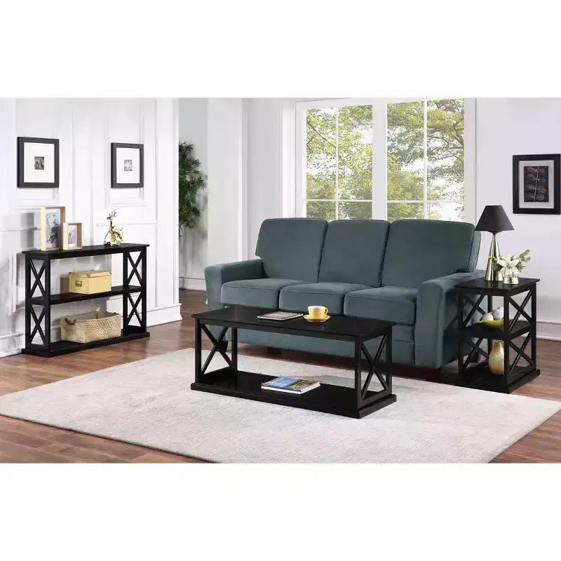 Table basse avec étagère